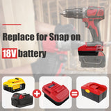 Battery Adapter for Snap on 18V,for Dewalt 20V 60V &for Milwaukee 18V Lithium Battery Convert to for Snap on 18V CTB8185 CTB7185 CTB8187 Battery Converter，Power for Snap on 18V Cordless Tools EID