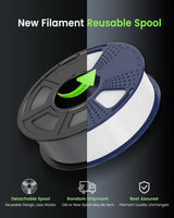 SUNLU Large Spool 1.8KG ABS Filament, Highly Resistant Durable, Heat Resistance, Excellent Toughness, Compatible with 99% FDM 3D Printers, 700 Meters.(ABS Black) SUNLU