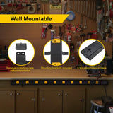 SURAIELEC 10 Outlet Long Power Strip Surge Protector, Industrial Heavy Duty Metal Shop Power Strip with Flat Plug, 1000 Joules, 15 AMP Breaker, 6FT Cord, Wall Mountable, for Work Bench, Shop, Garage SURAIELEC