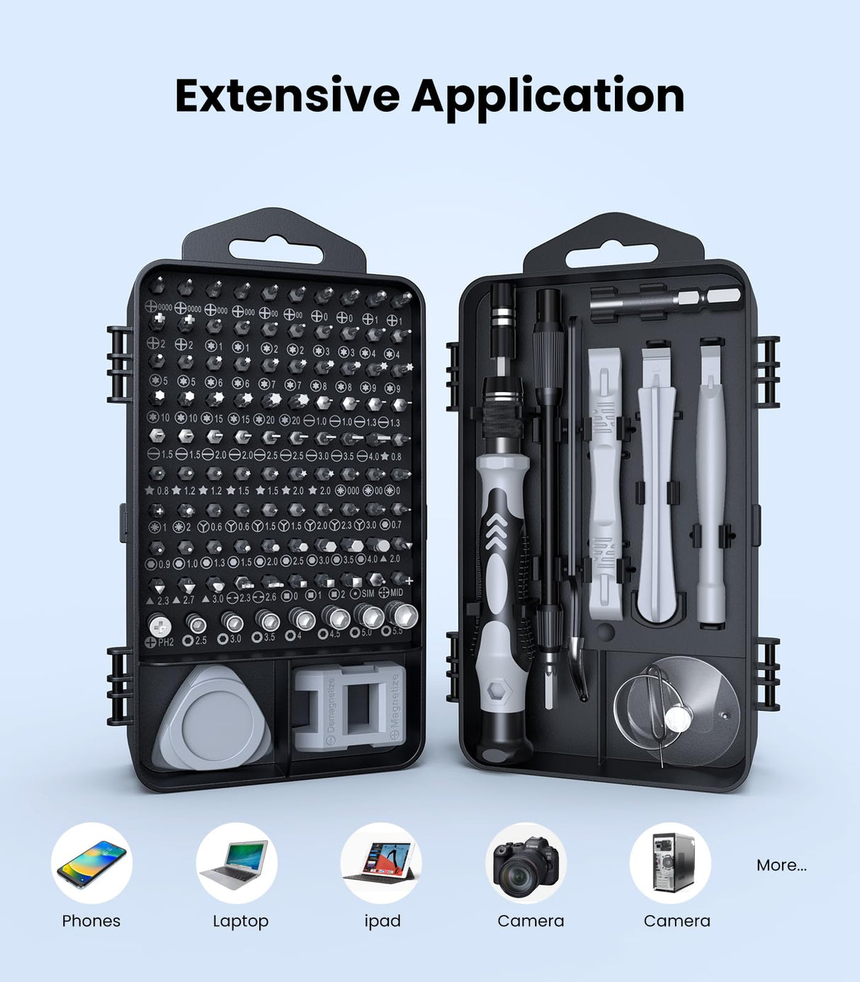 AXTH 115-in-1 Precision Screwdriver Set, [Super Durable] Mini Professional Magnetic Repair Tool Kit, Small Screwdriver for Phone, Computer, Watch, Laptop, Macbook, Eyeglass, Electronic AXTH