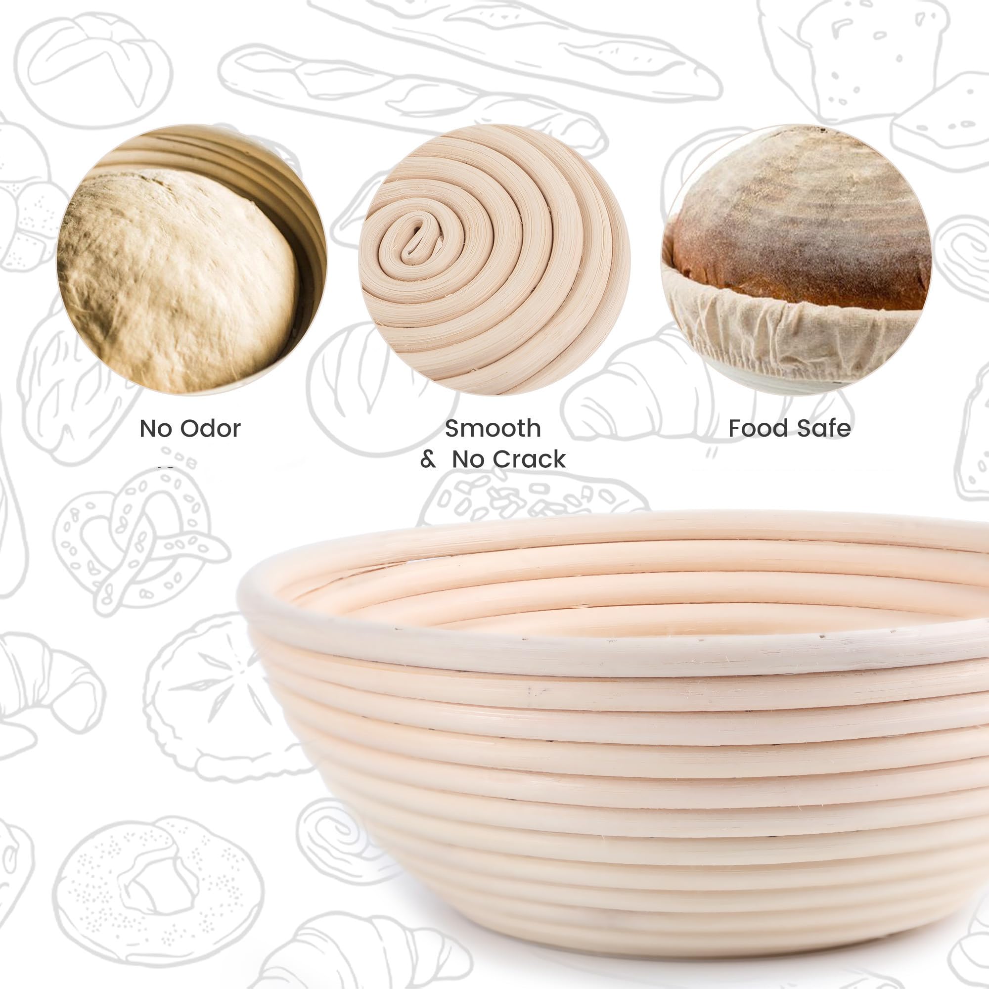 DOYOLLA Bread Proofing Baskets - Thumbnail 5