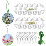 WindMage 12 Pack 3inch Sublimation Wind Spinner Blanks 3D Aluminum Metal Wind Sculpture Kinetic Spinners for Yard Garden Indoor Art Ornaments Xmas Hanging Decoration (Classics) WindMage