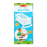 Melissa & Doug Mine to Love Wooden Play Cradle for Dolls, Stuffed Animals - White Melissa & Doug