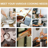 Cooking Utensils Set- 35 PCs Kitchen Utensils with Grater,Tongs, Spoon Spatula &Turner Made of Heat Resistant Food Grade Silicone and Wooden Handles Kitchen Gadgets Tools Set for Cookware BESTZMWK