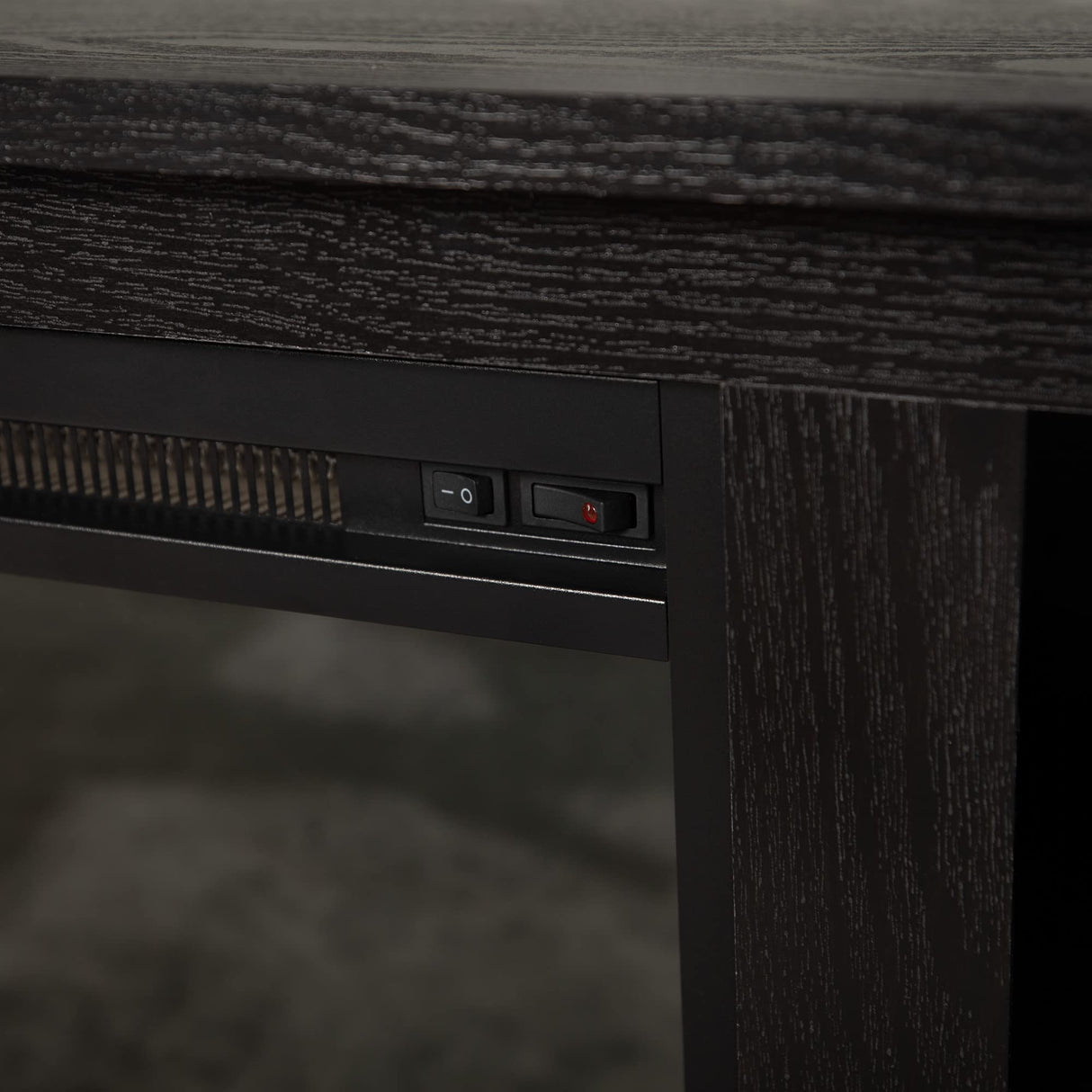 Walker Edison Wren Classic 4 Cubby Fireplace TV Stand for TVs up to 80 Inches, 70 Inch, Black Walker Edison