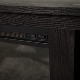 Walker Edison Wren Classic 4 Cubby Fireplace TV Stand for TVs up to 80 Inches, 70 Inch, Black Walker Edison