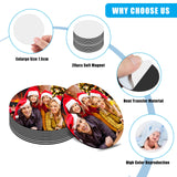 ICOSHOW Sublimation Magnet Blanks 3x3 inch, Sublimation Blank Products, 20Pcs Personalized Sublimation Fridge Refrigerator Magnets for Home Kitchen Office Decorative (Round) ICOSHOW