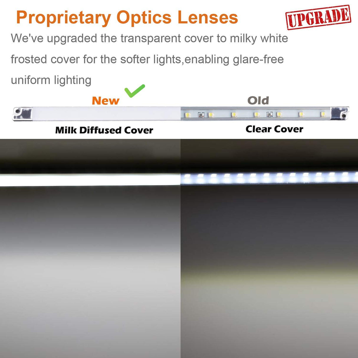 Cefrank Under Cabinet Lighting Bookshelf Light Bar - UL-Listed - Low Profile - Energy Saving - Cool to Touch - Soft Warm White Cefrank