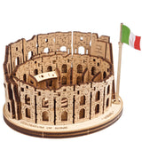 UGEARS Wooden 3D Puzzle Rome Colosseum Model Kit DIY Miniature Craft for Adults Italy Cities Collection 63 Pcs UGEARS