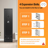 SAPITAL 6 Gun Safe,Gun Safes for Home Rifle and Pistols,Gun Cabinet,Rifle Safe,Gun Cabinet for Rifles and Shotguns,Gun Safes & Cabinets with Drawer and Removable Shelf (6 Gun Safe - Digital) SAPITAL