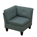 NicBex MZX-Emma-SF-00054-DX Sofa Couch, 4 Piece Set, Green NicBex