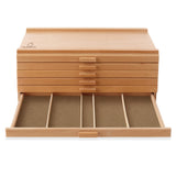 7 Elements 6 Drawer Wooden Artist Storage Supply Box for Pastels, Pencils, Pens, Markers, Brushes and Tools 7 Elements