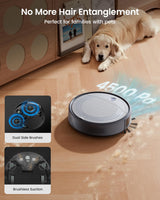 Lefant M310 Robot Vacuum Cleaner,4500Pa Strong Suction, Slim Design, Quiet, PreciSense Obstacle Avoidance, WiFi/App/Voice Control, 160-Min Runtime, Self-Charging, for Pet Hair and Hard Floors, Gray Lefant