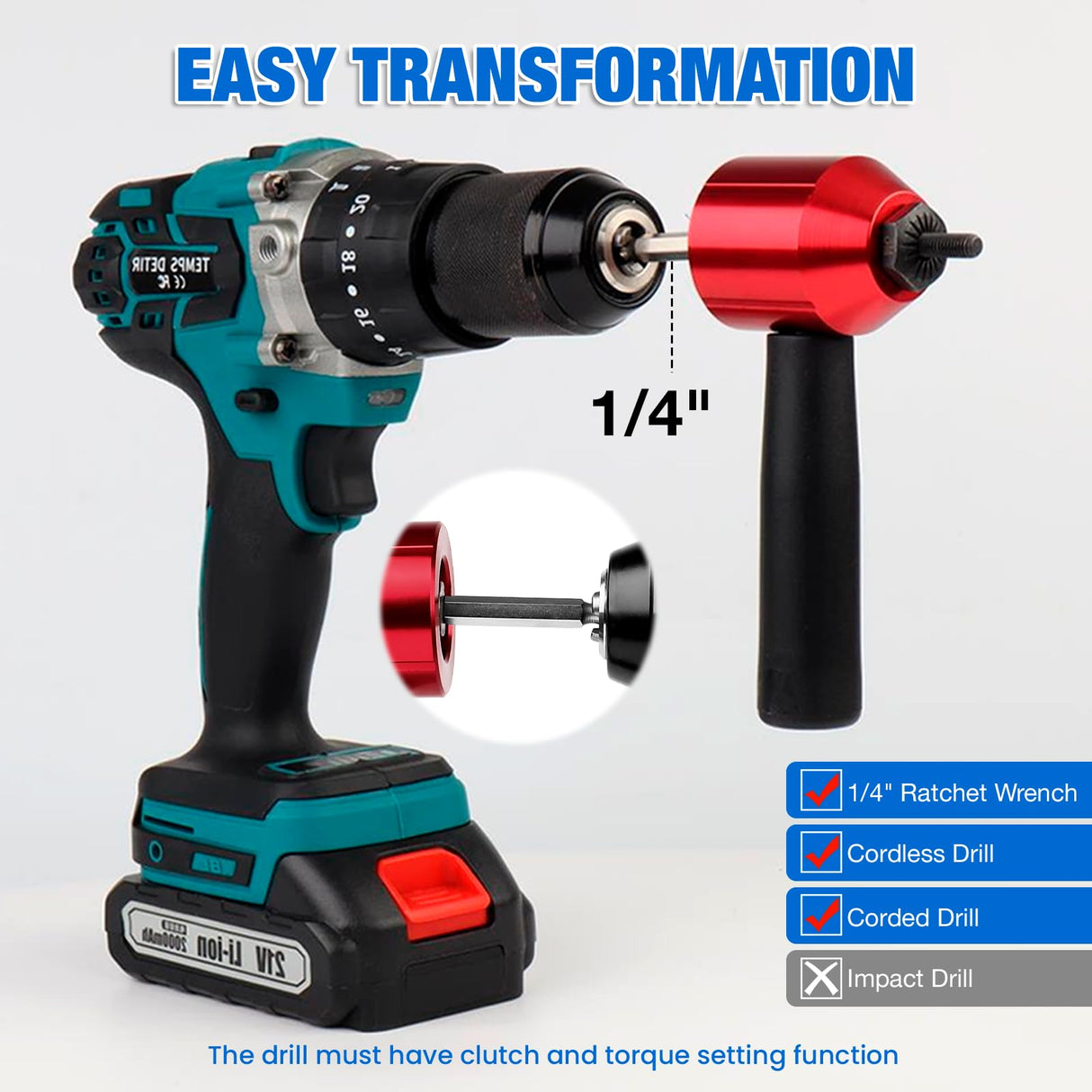 YUZES Rivet Nut Tool Drill Adapter Kit, Labor-Saving Rivet Nut Gun Cordless with 12 Mandrels and 260 PCS Rivet Nuts, Rivnut Tool Kit for Nutsert, Cars, Metalwork, Home Improvement, DIY - 30 Series YUZES