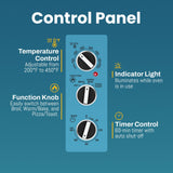 Elite Gourmet ETO2530M Double French Door Countertop Toaster Oven, Bake, Broil, Toast, Keep Warm, Fits 12" pizza, 25L capacity, Stainless Steel & Black Elite Gourmet