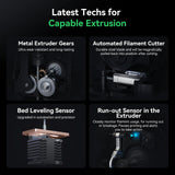 Creality Hi Combo 3D Printer, Multi Color 3D Printer with CFS, 500mm/s High Speed Auto-Leveling Automatic Filament Reading Clog-Free Extruder 95% Pre-Assemble All-Metal Body 10.24×10.24×11.81inch Creality