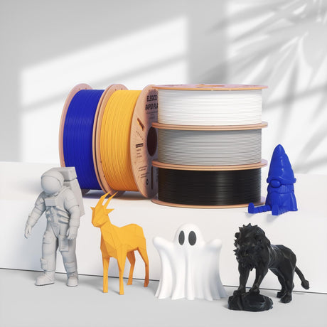 ELEGOO Rapid PLA Plus Filament 1.75mm Bundle 4KG, PLA+ 3D Printer Filament for Fast Printing, Dimensional Accuracy +/- 0.02 mm, 4 Pack 1kg Cardboard Spool(2.2lbs) Black/White/Blue/Red ELEGOO