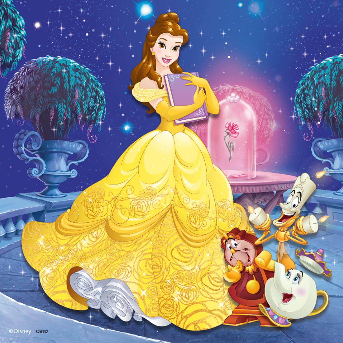 Ravensburger Disney Princesses Puzzle Set | 3 x 49-Piece Jigsaw Puzzles | Unique Piece Design | Fosters Brain Development in Kids | FSC Certified Materials