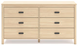 Signature Design by Ashley Cabinella Casual 6-Drawer Dresser with Safety Stop, Light Brown Signature Design by Ashley
