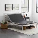 Edenbrook Cassidy Metal Platform Bed Frame with Metal Headboard - Box Spring Not Required - Wood Slat Support, White, Queen Edenbrook
