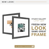 MCS Studio Gallery Classic 16x16 Picture Frame Black Woodgrain, Vertical & Horizontal Wall Hanging Large Picture Frame for Photos, Posters & Art Prints (1-Pack) MCS