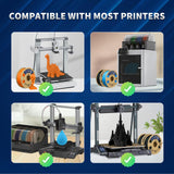 OVERTURE PLA Plus (PLA+) Filament 1.75mm PLA Professional Toughness Enhanced PLA Roll, Cardboard Spool, Premium PLA 1kg(2.2lbs), Dimensional Accuracy Probability +/- 0.02mm (Light Gray) OVERTURE