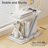 AUGBEAN 3 Pack Bathroom Organizers and Storage - Multi-Purpose,2-Tier Clear Pull Out Organization for Bathroom,Under Sink,Kitchen,Vanity,Countertop,Cabinet,Pantry & Medicine Cabinet,White AUGBEAN