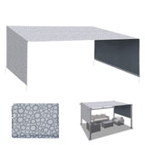 BenefitUSA 18' x 8.2' Universal Replacement Canopy Top Cover for Pergola Structure (Circle Pattern) BenefitUSA