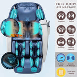 iRest SL Track Massage Chair Recliner, Full Body Massage Chair, Zero Gravity, Bluetooth Speaker, Airbags, Heating, Extendable Footrest and Foot Massage (Blue) iRest