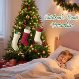 3PCS Knit Large Christmas Stockings,Length 18.9'',Fireplace Christmas Decorations, Holiday Gift Xmas Stockings for Candy Toy ScandiCasis