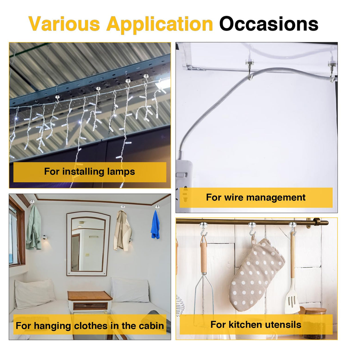 DIYMAG Magnetic Hooks, 30lbs+ Magnet Hook 2025 Cruise Cabin Ship Essentials Heavy Duty Strong Magnets Refrigerator Fridge Hanging for Classroom Beach Vacation Kitchen Grills Home 20 Pack (Silver) DIYMAG