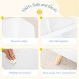 Curipeer Kids Bookshelf, Baby Book Shelf and Toy Organizer, Wooden Open Bookcase with 5 Cubbies, 2-Tier Baby Storage Display, Christmas and Birthday Gifts for Playing Room, Nursery, White Curipeer