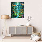 WUSARPLY Mushroom Diamond Paintings Kits for Adults, Mushrooms Forest Diamond Art Kits Full Drill Diamond Dots Paint with Diamonds Gem Arts and Crafts for Beginner Adults Home Wall Decor WUSARPLY