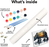 Apcufir Forest Bear Paint by Numbers for Adults,Animals Paint by Numbers on Canvas,DIY Oil Painting by Numbers Kits for Home Wall Decor 16X20 Inch Apcufir