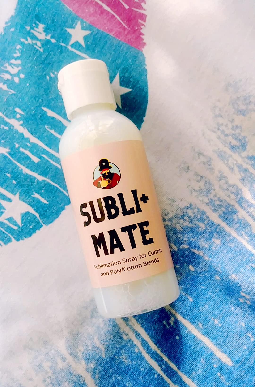 Sublimation Spray for Cotton and Cotton/Polyester Blends.-Concentrate Makes 16oz-Achieve Brighter and More Vibrant Colors. Polycrylic-Free 3oz. Comes with Full Instructions on How to dilute Subli+ Mate