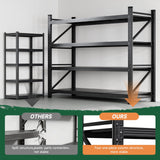 Letaya 71.3" W Metal Storage Shelves,5000LBS Heavy Duty Garage Shelving Units, 4 Tier Adjustable Utility Rack Shelf,Large Industrial Shelves,for Shop,Warehouse,Basement (71.3" W x 24" D x 70" H) Letaya