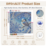 DPDAKIT Diamond Art Kits for Adults, Bird Diamond Painting Kits for Beginner, 5D DIY Round Full Gem Art Crafts for Home Wall Decor Gift, 12x12inch DPDAKIT