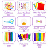 3000Pcs DIY Arts and Crafts Supplies Kit for Kids - Kids Craft Kits Art Supplies Material Set with Pipe Cleaner All in 1 Crafts for Kids Activity Gifts Toys for Girls Boys Age 4-6, 6-8, 8-12 years VLUSSO