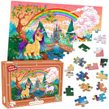 Puzzles for Kids Ages 4-8 100 Piece Puzzles for Kids, Castle 100 Piece Puzzles Children Learning Educational Toys Gifts Gifts Girls Age 4-6, 6-8, 8-10 Years Old (15 "X 10")… HUADADA