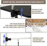 Hydraulic Dog Grooming Table for Small/Large Dogs, Heavy Duty Professional Pet Grooming Table with Adjustable Overhead Arm and Noose, Range 21-36 Inch, 43''/Black mydearpet