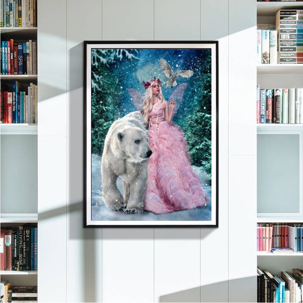 Better Selection Diamond Art by Number Kits Forest Fairy Christmas Decorations Full Drill 5D DIY Arts & Crafts Bling Artwork Decor Set with Crystal Rhinestone Gems 12x16 30x40 cm Better Selection