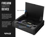RPNB Gun Safe, Quick Access Gun Safe for Handgun, Pistol Safe with Biometric Fingerprint and Quick Electronic Keypad, Handgun Safe for 2 Pistols and More RPNB