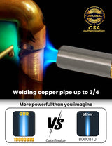 High Intensity Propane Torch Head Adjustable, GJ-8000 Trigger Start Map Gas Torch Kit Mapp Gas Torch with Self Ignition,Pencil Flame Welding Torch Fuel by MAPP, MAP/PRO（CSA Certified) (GJ-8000Pro) RTTOOA