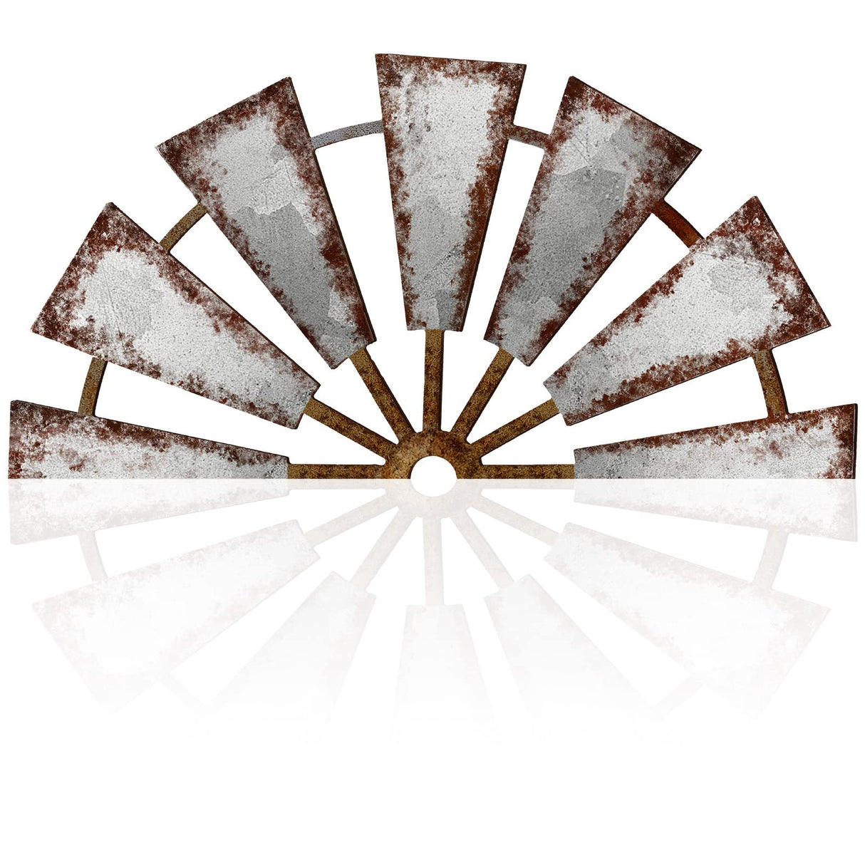 Farmhouse Living Room Wall Decor Wood Windmill Wall Decor Rustic Wooden Wall Art Decorative Windmill Wall Sculpture Home Decor for Bedroom Nursery Dorm Home (Semicircle,11.4 x 5.5 Inches) Yookeer