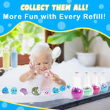 Magic Potion Maker Kit for Kids Ages 4-8 | 8-Pack Bath Toys with Hidden Mini Toys & 2 Refills | STEM Bubble Bath Bomb Set, Fun Educational Bath Time Activity Persidra