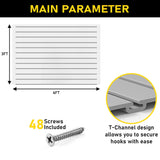 DLDIRECT 36" X 48" - Grey Slatwall Panel Garage Organizer: Heavy Duty Wall Mounted PVC Rack, Interlocking Slat Paneling for Garage Storage, Slotwall Board, Shelves System DLDIRECT