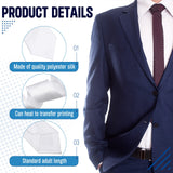 Tarpop 12 Pcs Sublimation Ties Blank Polyester for Men White Sublimation Necktie Solid Satin Tie Polyester Necktie Heat Transfer Mens Neckwear Tie for Wedding Party Business Formal Occasion, 57 Inch Tarpop