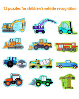 Magnetic Puzzles for Toddlers 3-5, Travel Puzzles for Kids Ages 1-3, Engineering Vehicle Wooden Jigsaw Puzzles Book for Kids 2-4 Learning Gift for Road Trip (Excavator) Unistylar