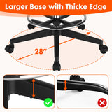 Drafting Chair Tall Office Chair Comfortable - Super Soft Seat Cushion and Larger Size, Standing Desk Chair Adjustable Height, Office Drafting Chairs with Adjustable Footrest Ring, 400LBs, Black YEEZEE