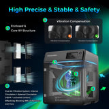 FLASHFORGE Adventurer 5M Pro 3D Printer, 600mm/s Max High-Speed 3D Printers with Auto Leveling, Dual Filtration System, Remote Monitoring, Quick Detachable Nozzle,Effective Cooling, Automatic Shutdown Voxelab